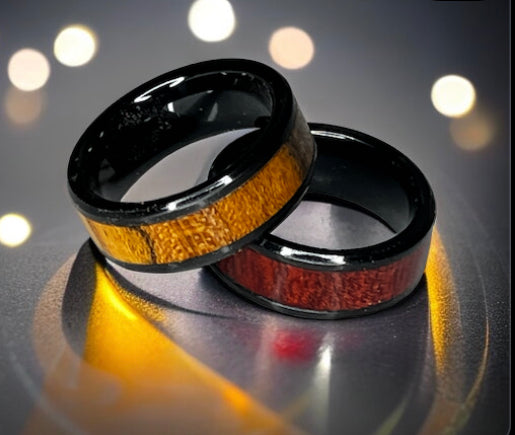 Custom wooden rings