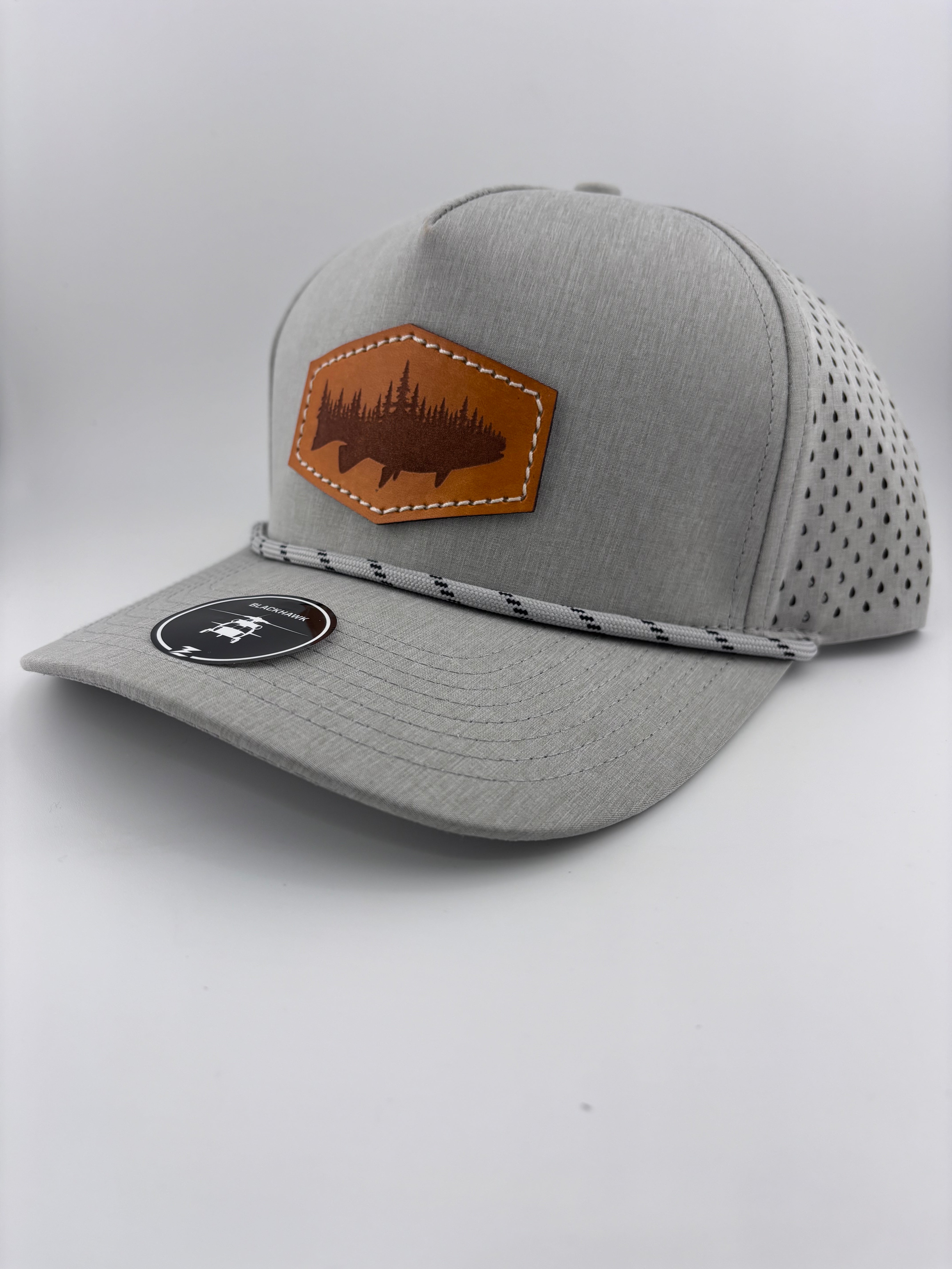 Leather Patch Hat-Honey Hole-Highline 5 panel