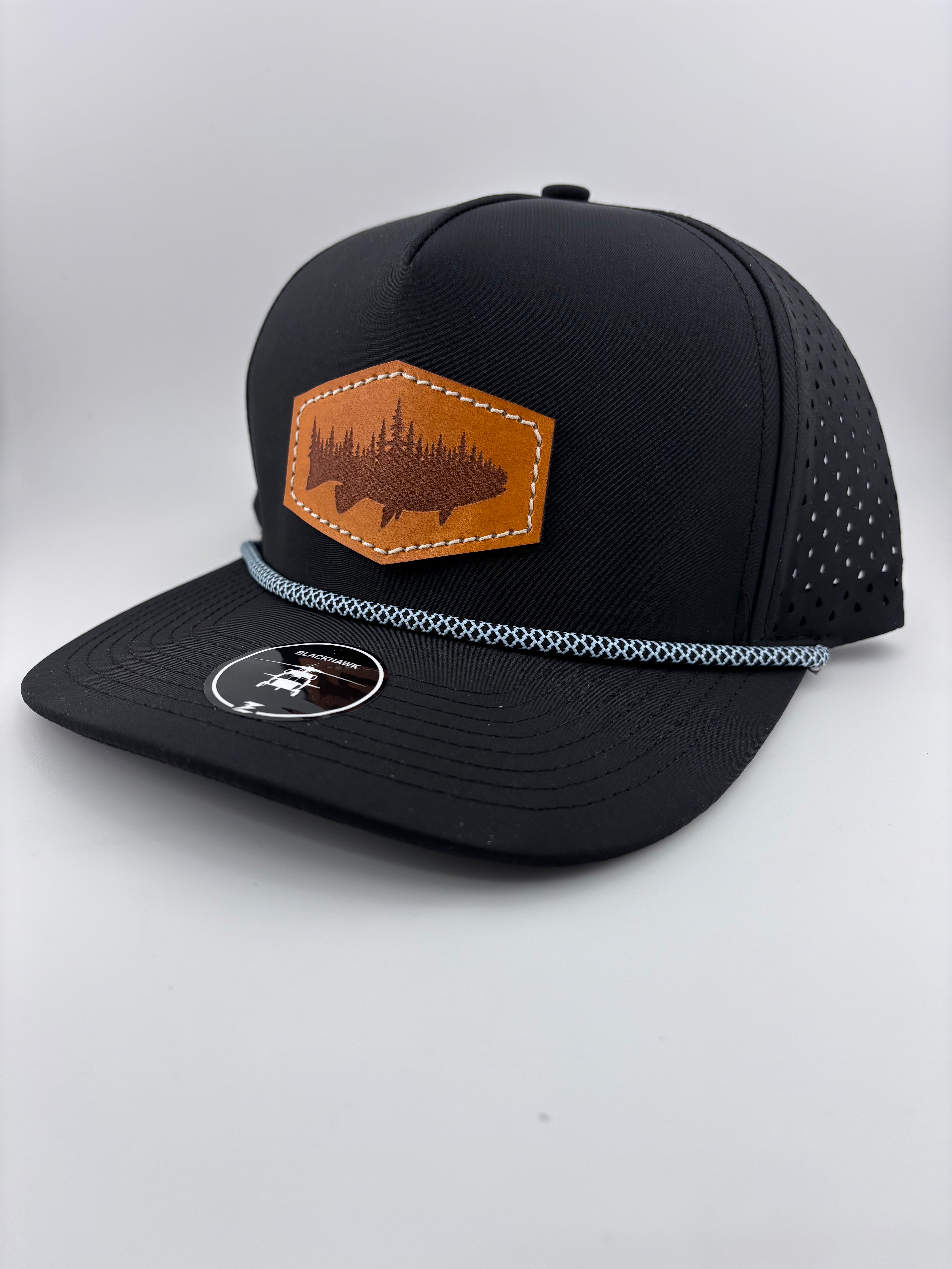 Leather Patch Hat-Honey Hole-Highline 5 panel