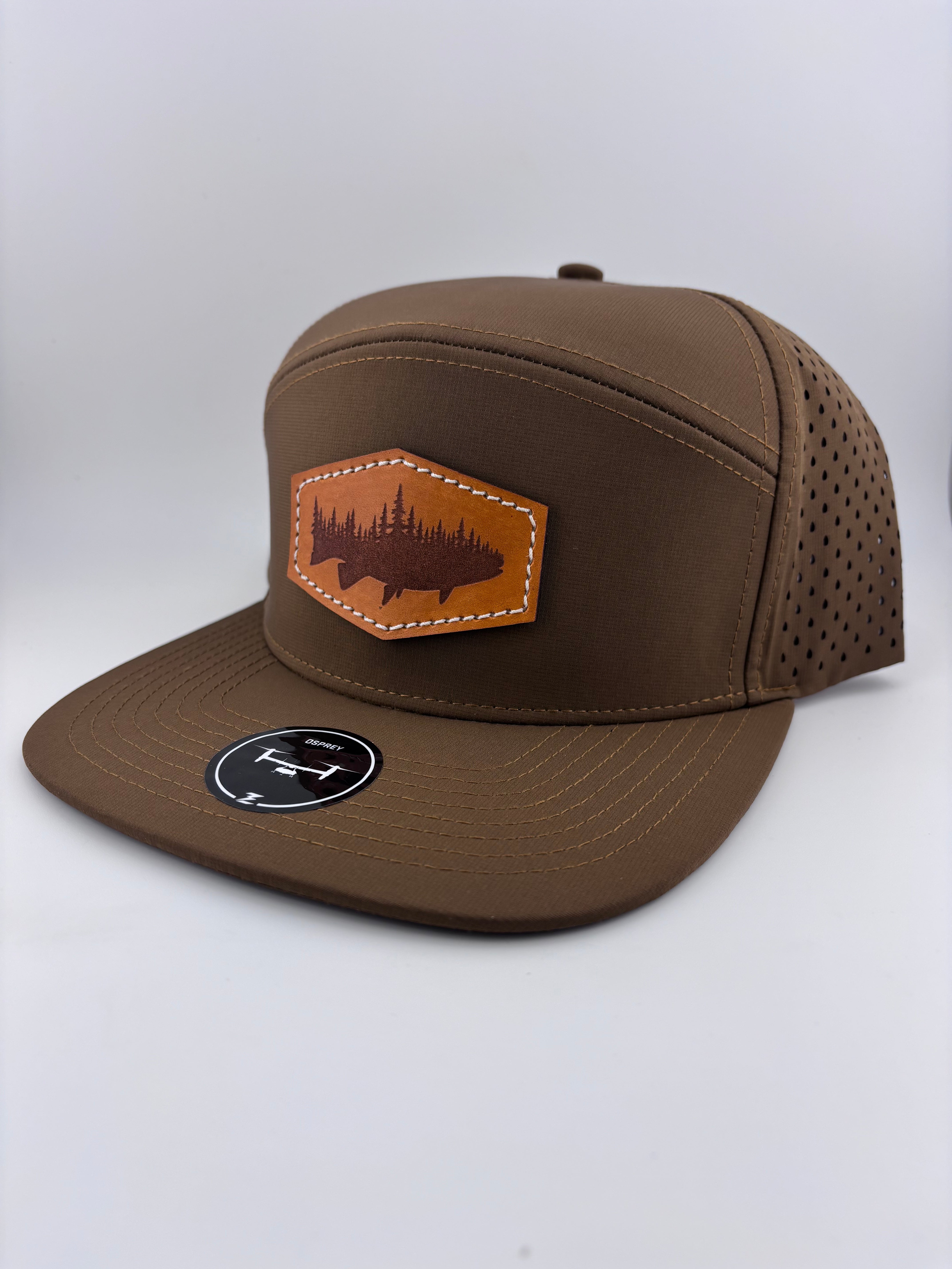 Leather Patch Hat-Honey Hole-Highline 7 panel