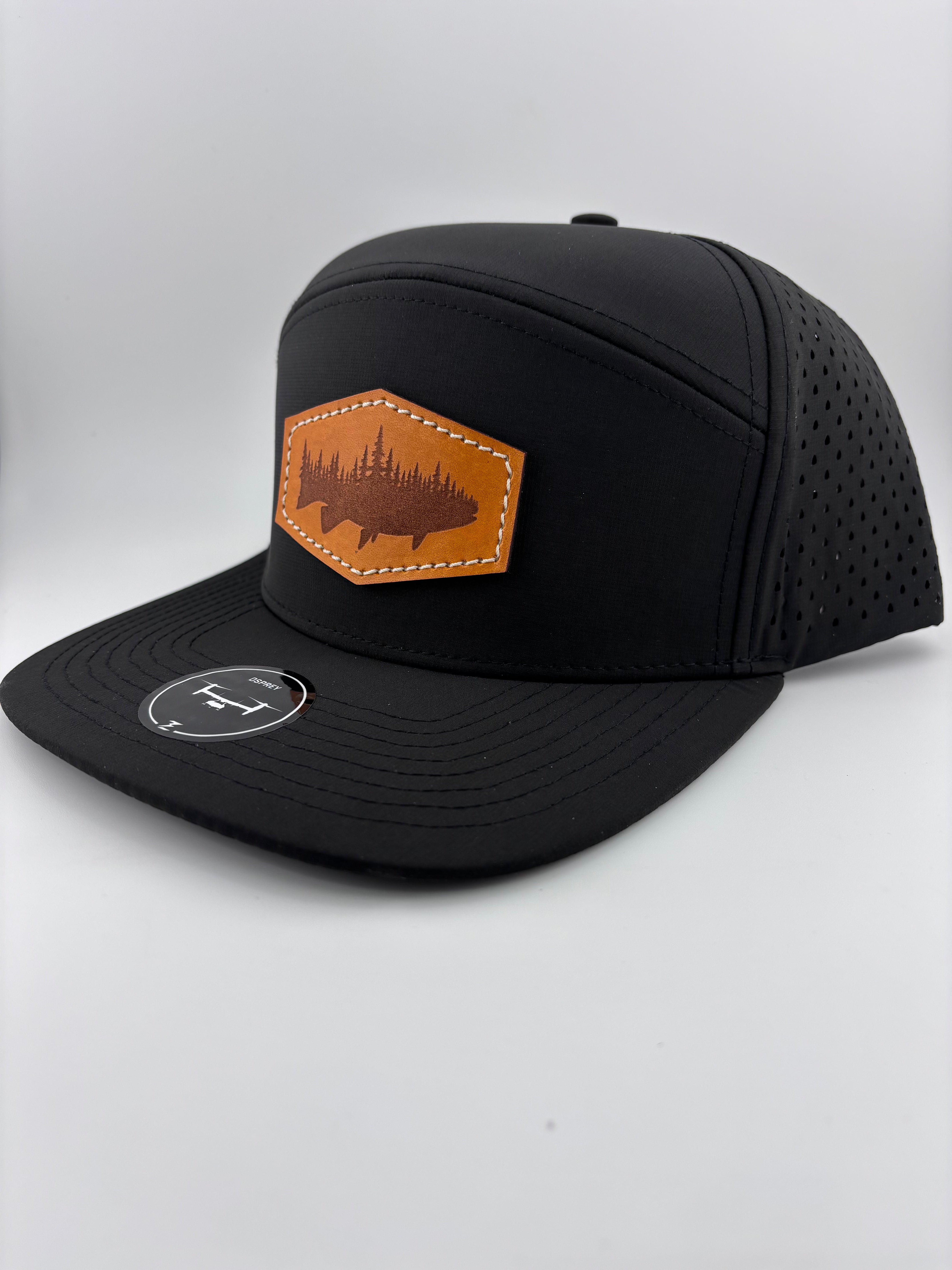 Leather Patch Hat-Honey Hole-Highline 7 panel