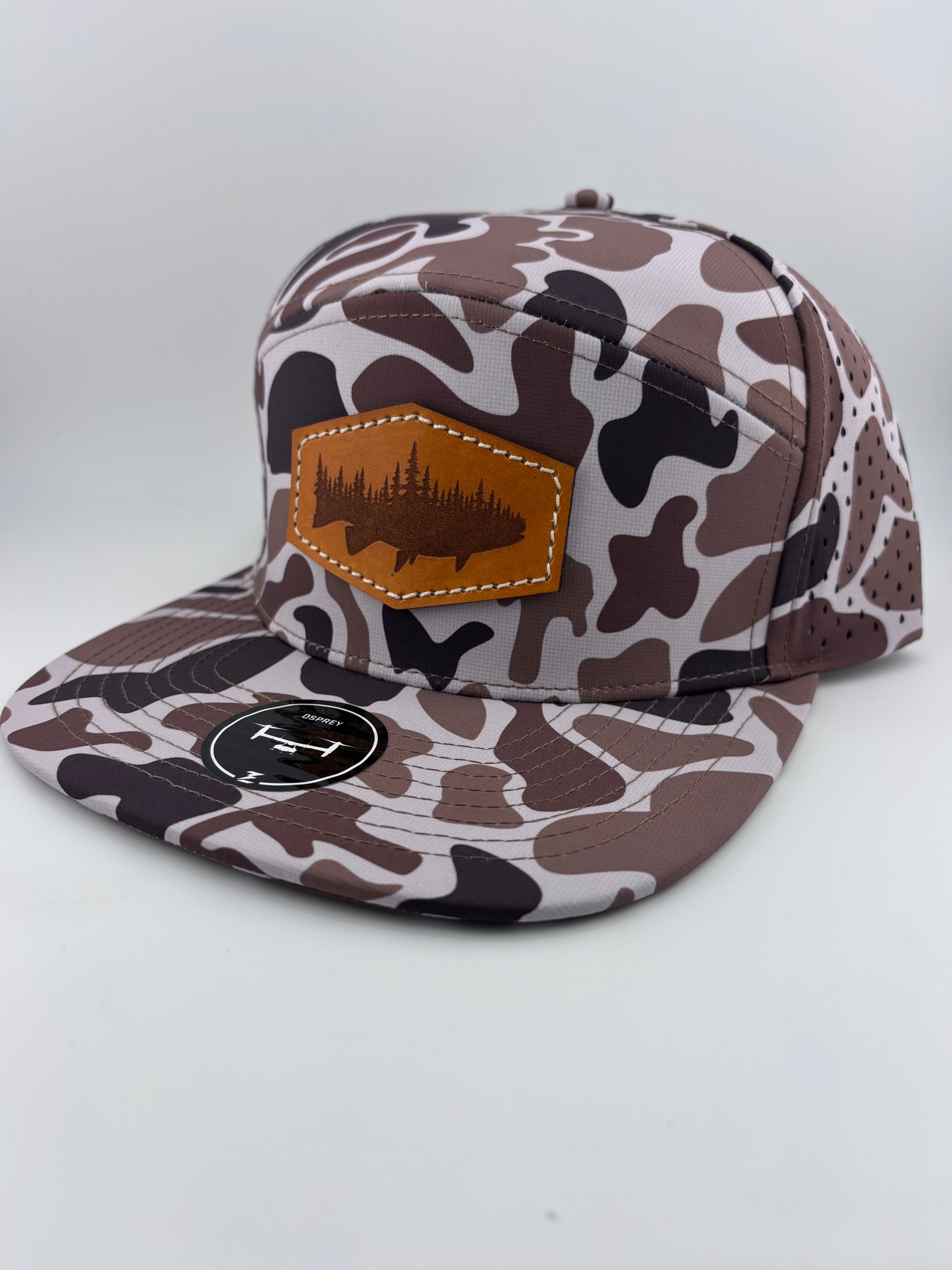 Leather Patch Hat-Honey Hole-Highline 7 panel
