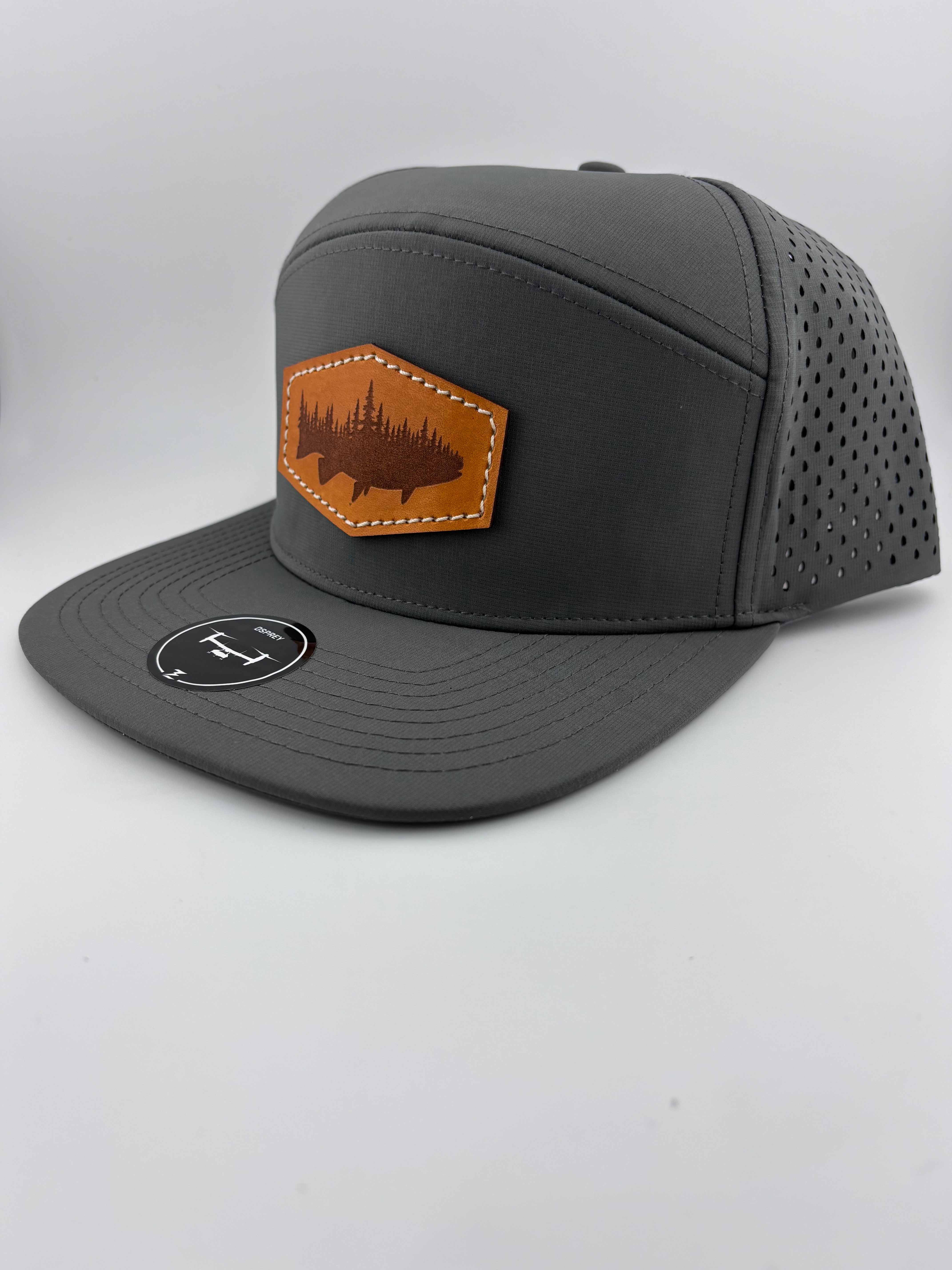 Leather Patch Hat-Honey Hole-Highline 7 panel