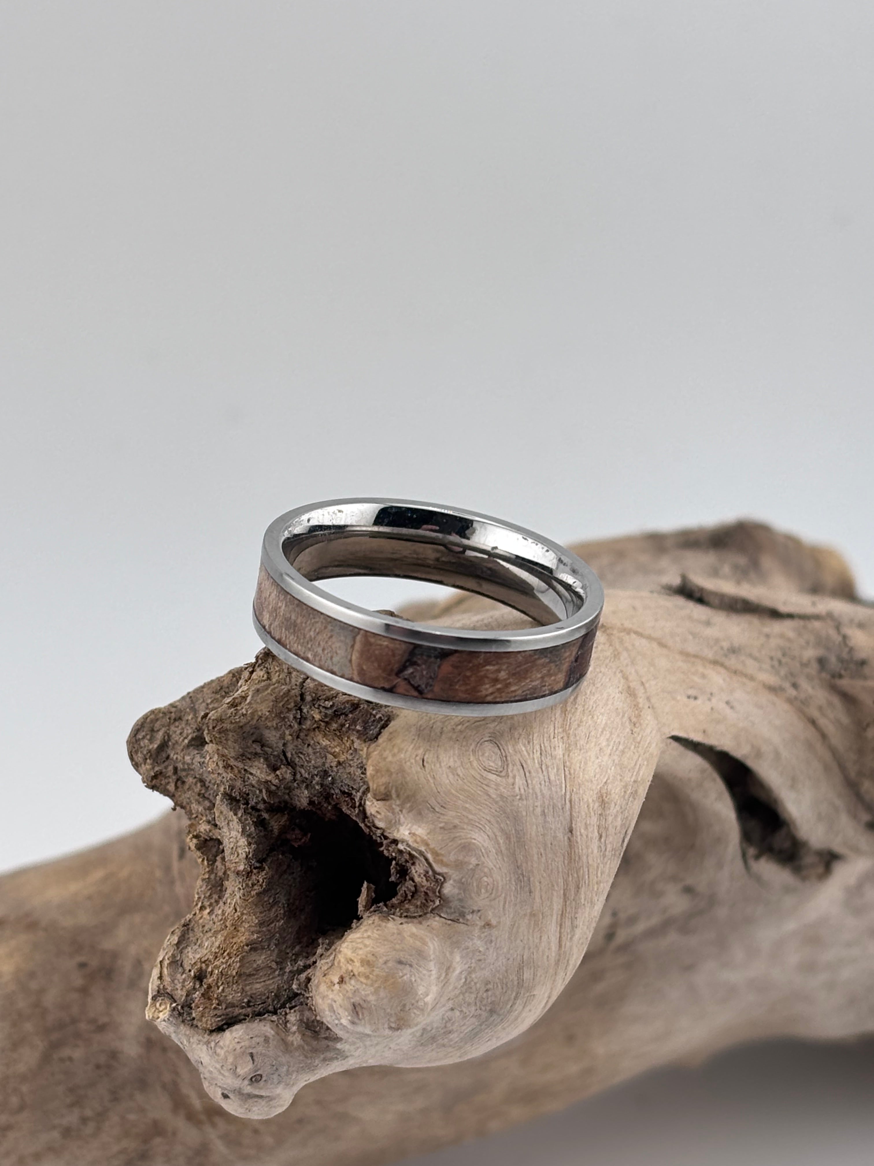 Handcrafted Maple Burl wood Ring