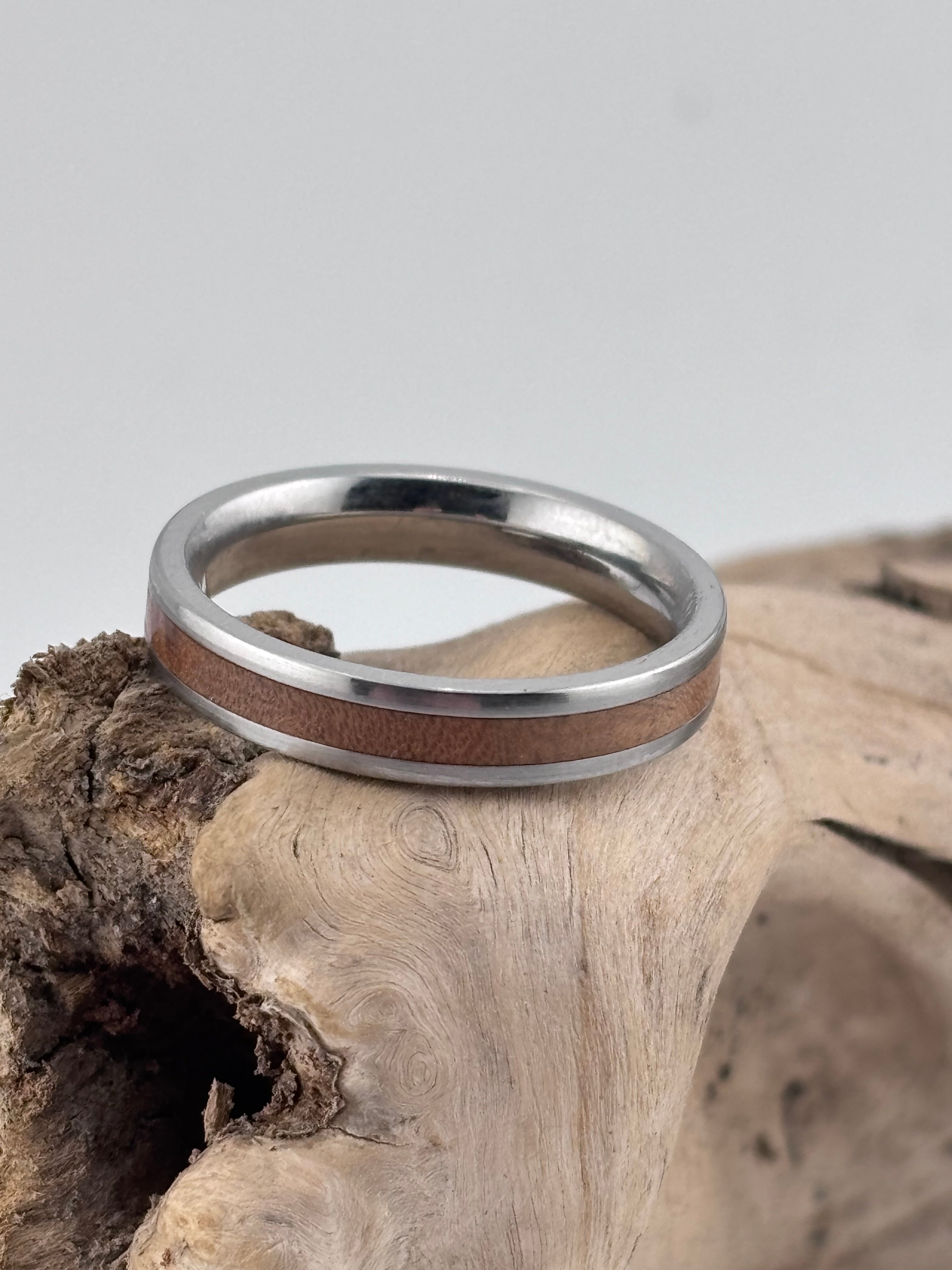 Handcrafted Maple Burl Wood Ring