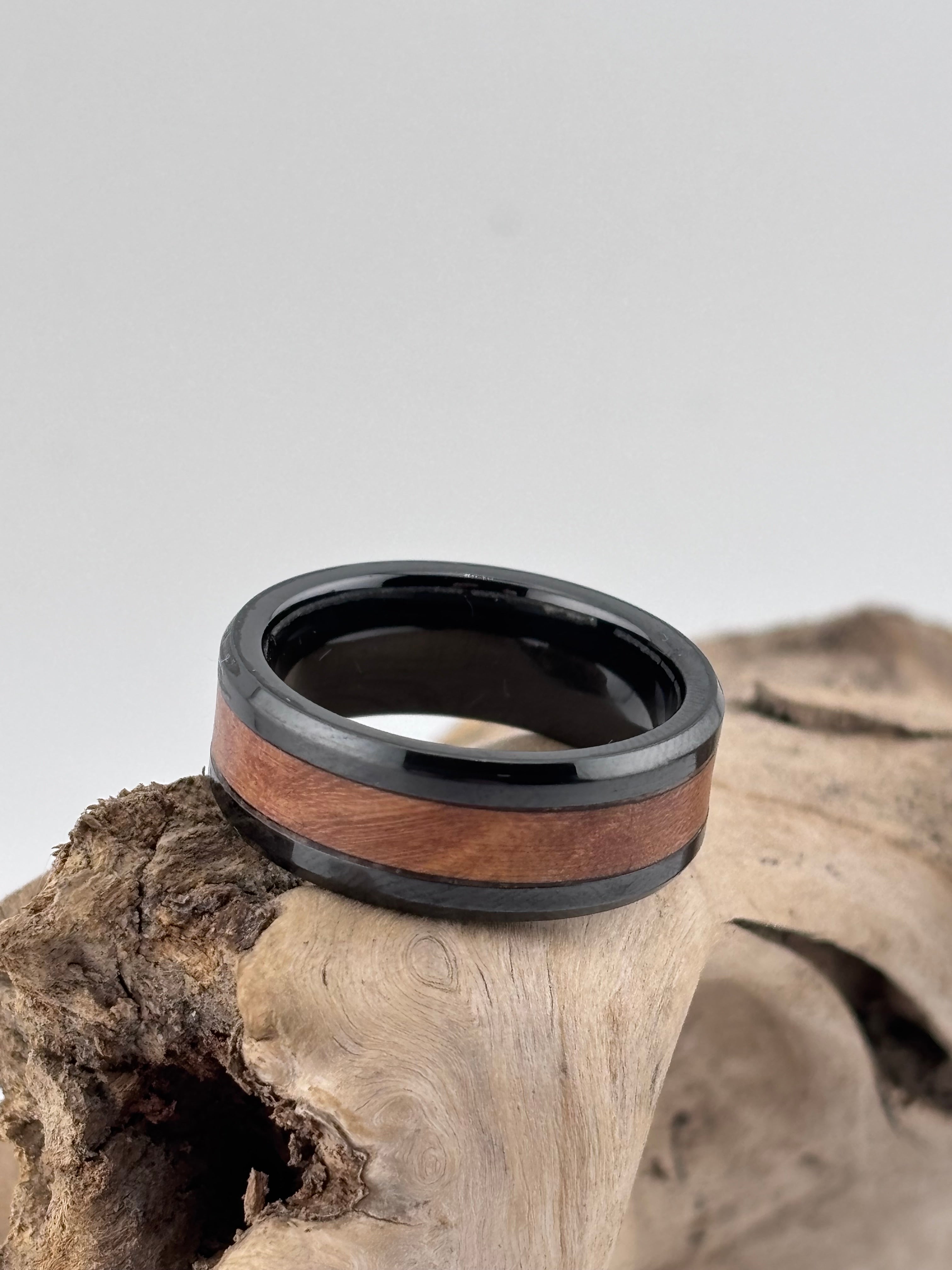 Handmade Maple Burl Wood Ring