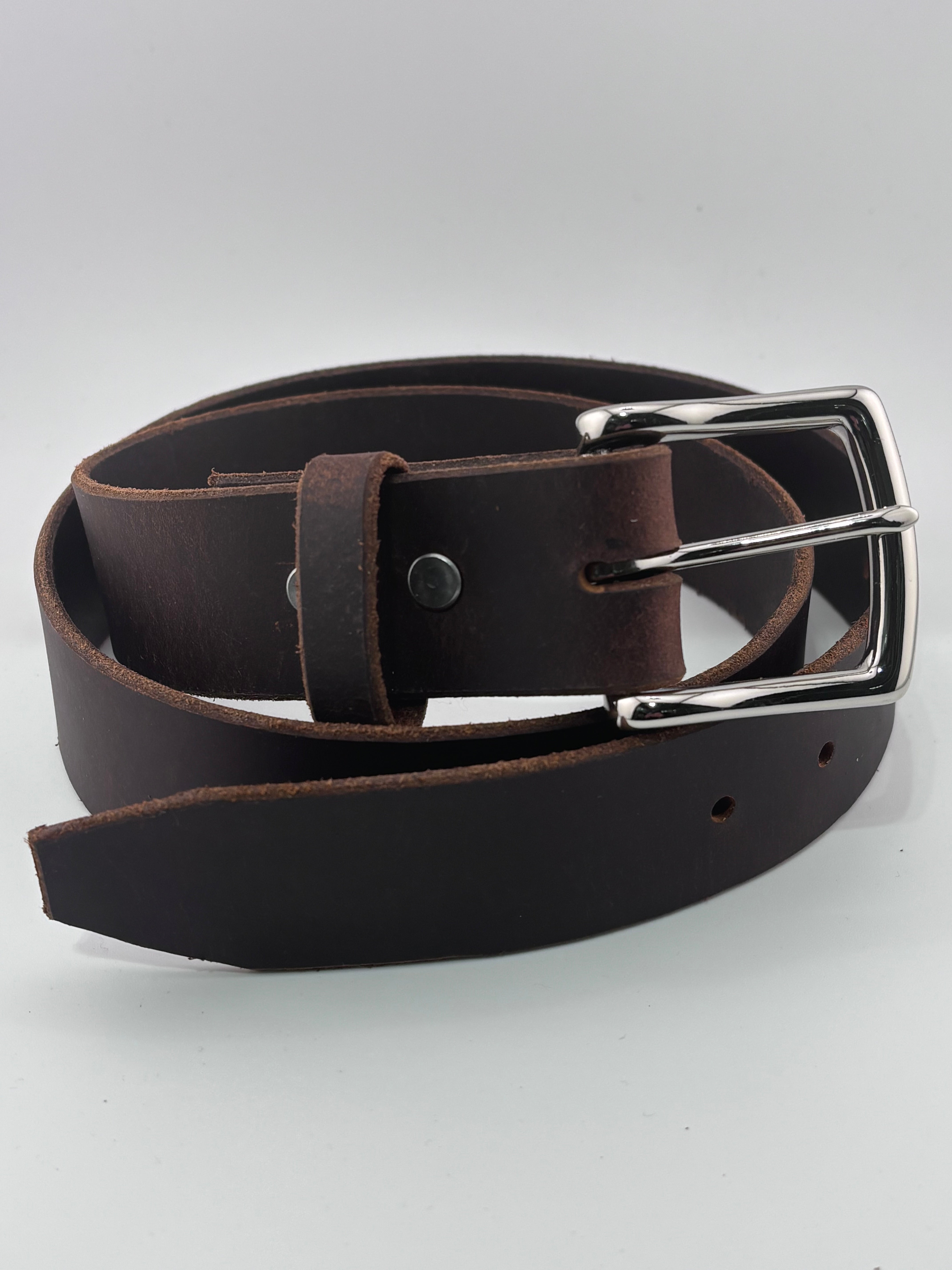 Handmade 9oz Brown Buffalo Leather Belt
