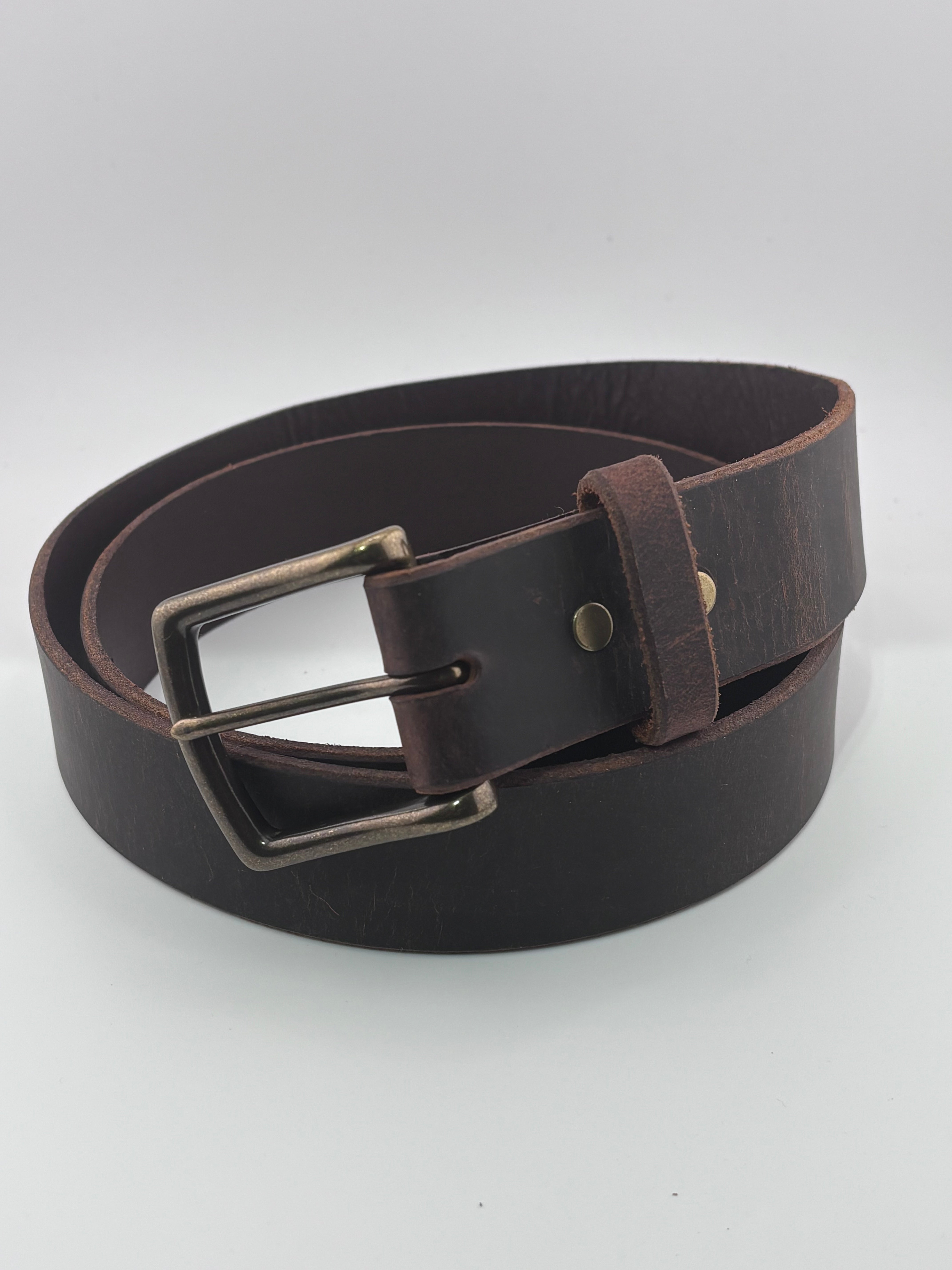 Handcrafted Brown Buffalo Full Grain Leather Belt