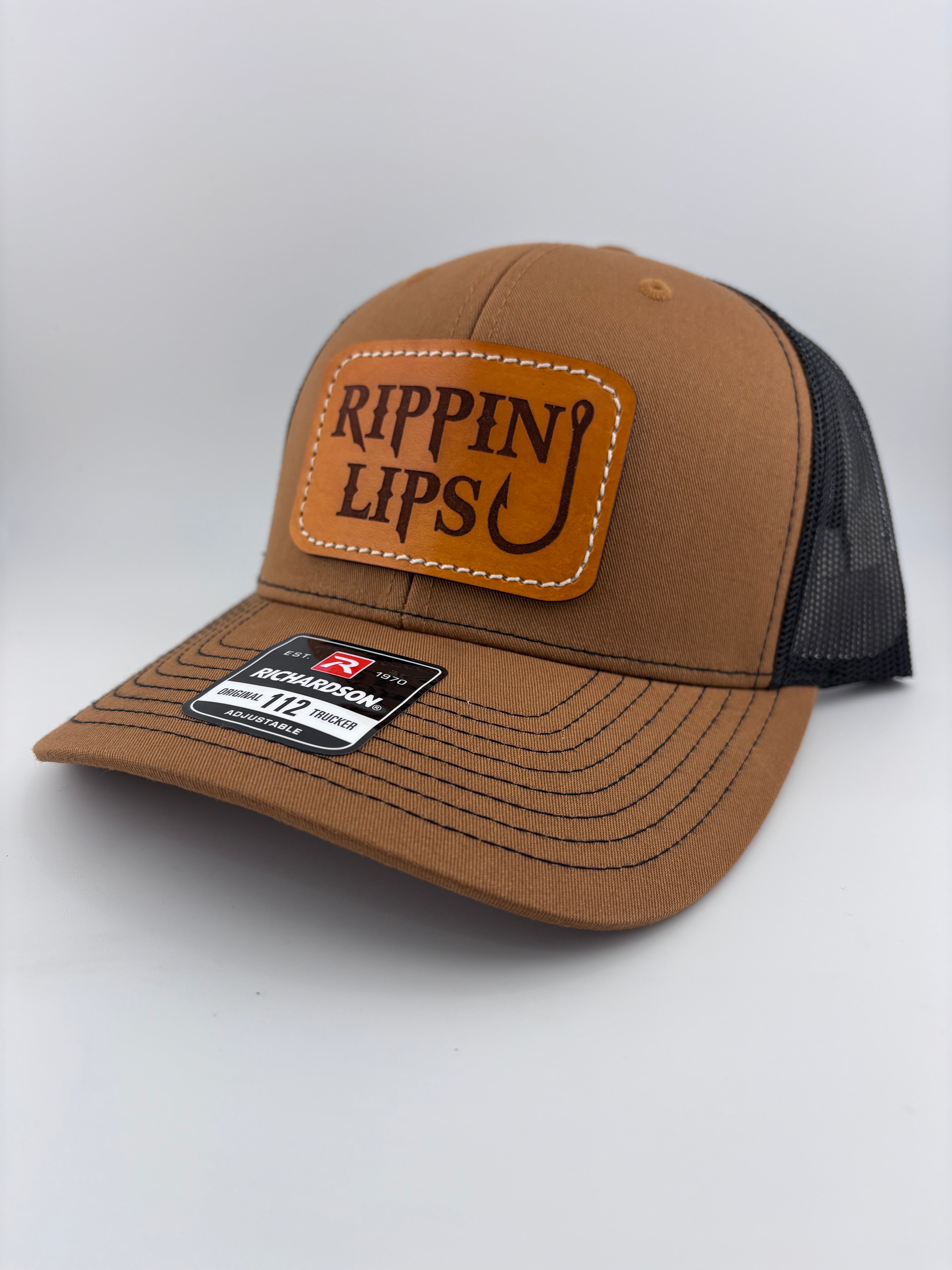 Leather Patch Hat-Rippin Lips-Classic