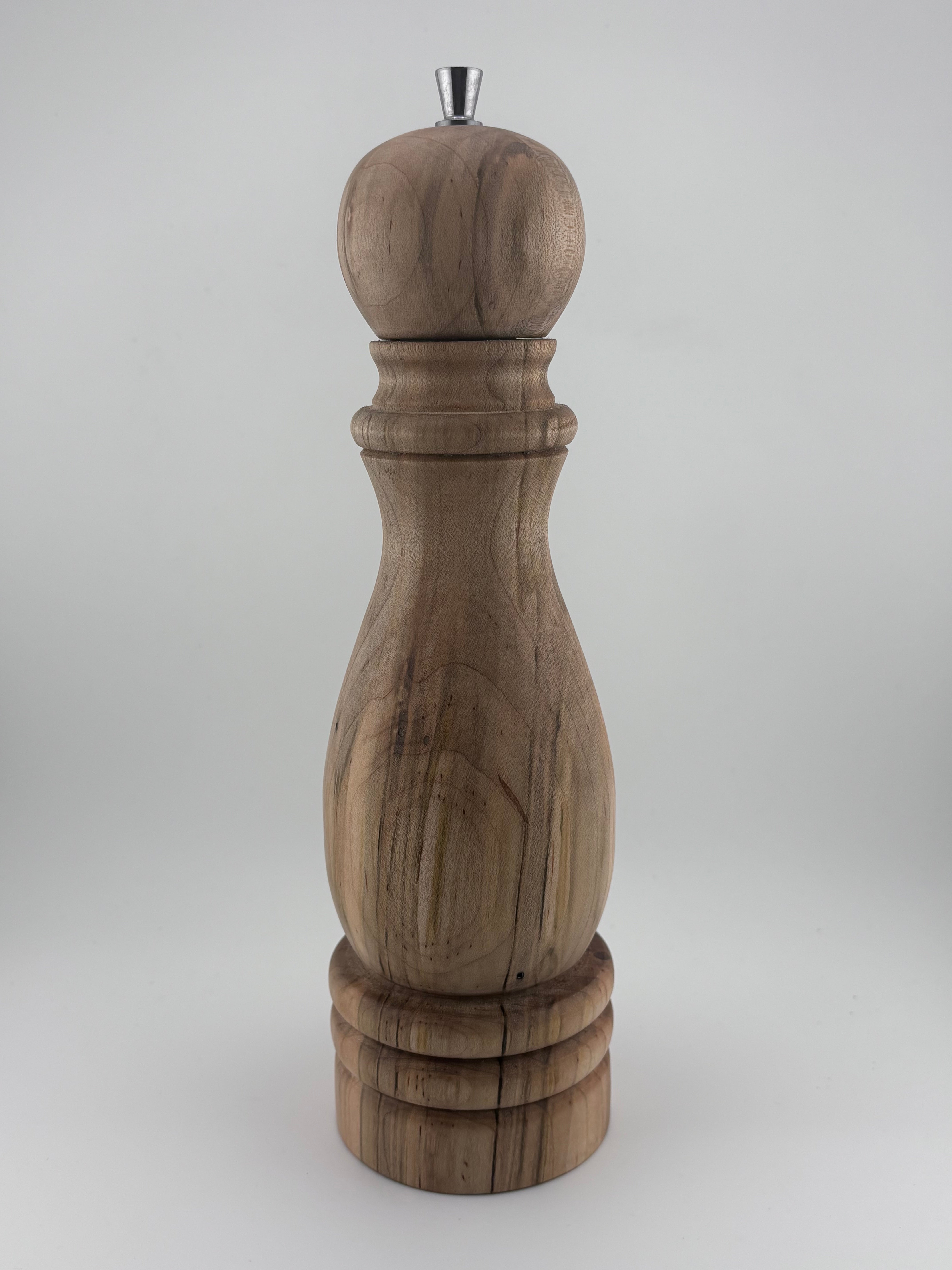 Handcrafted Ambrosia maple 10" salt or peppermill