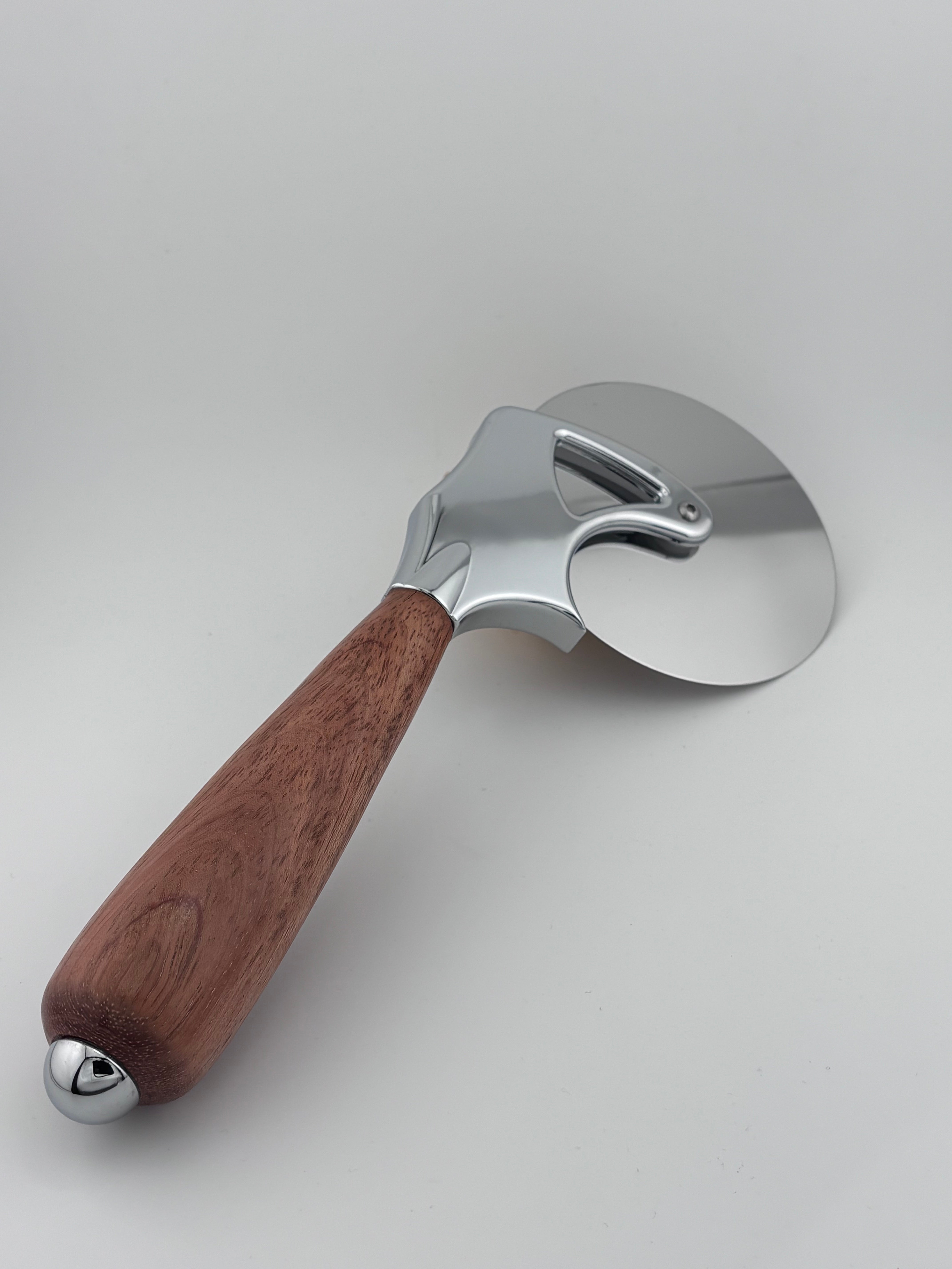 Heavy Duty Pizza Cutter - Handcrafted Bubinga handle