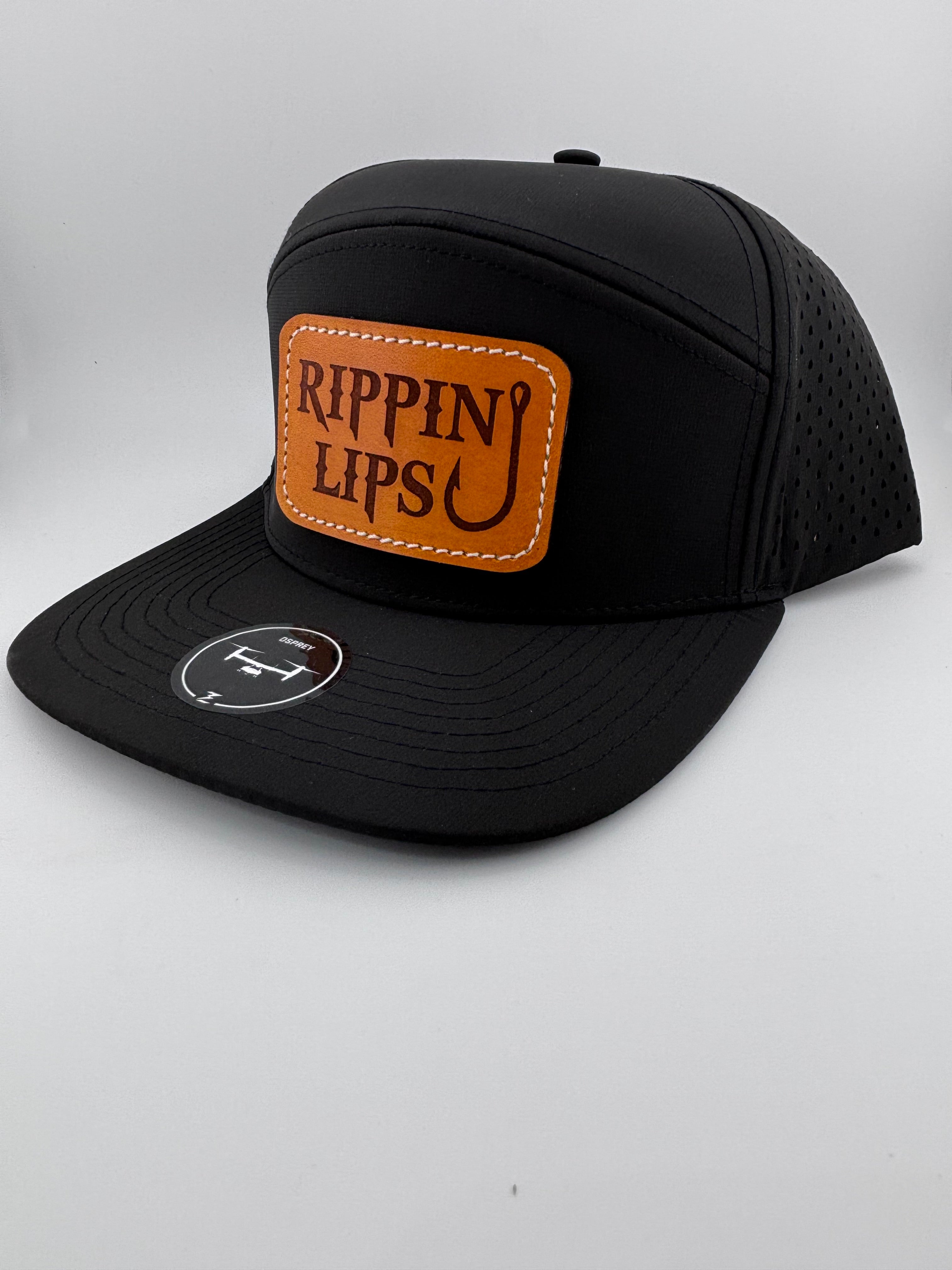 Leather Patch Hat-Rippin Lips-Highline 7 panel