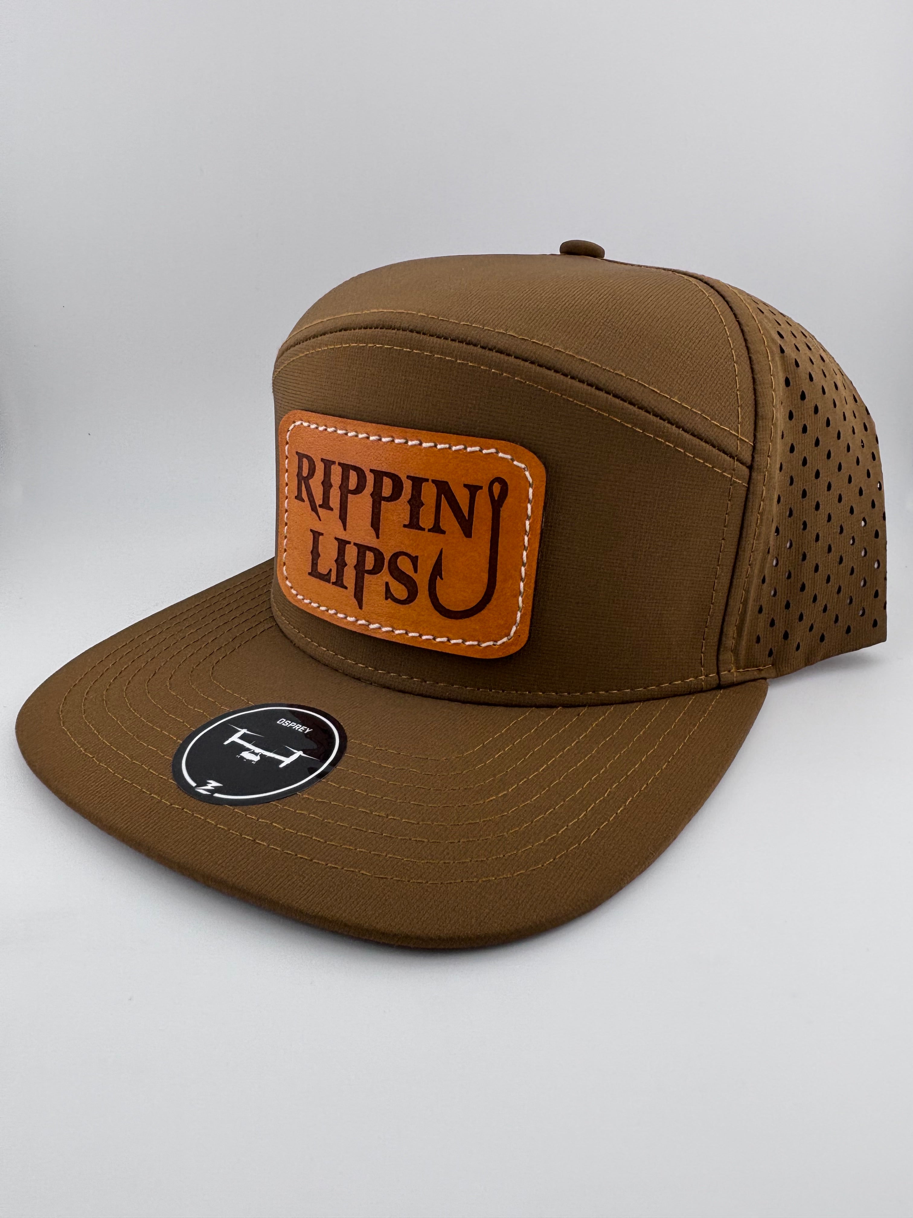 Leather Patch Hat-Rippin Lips-Highline 7 panel
