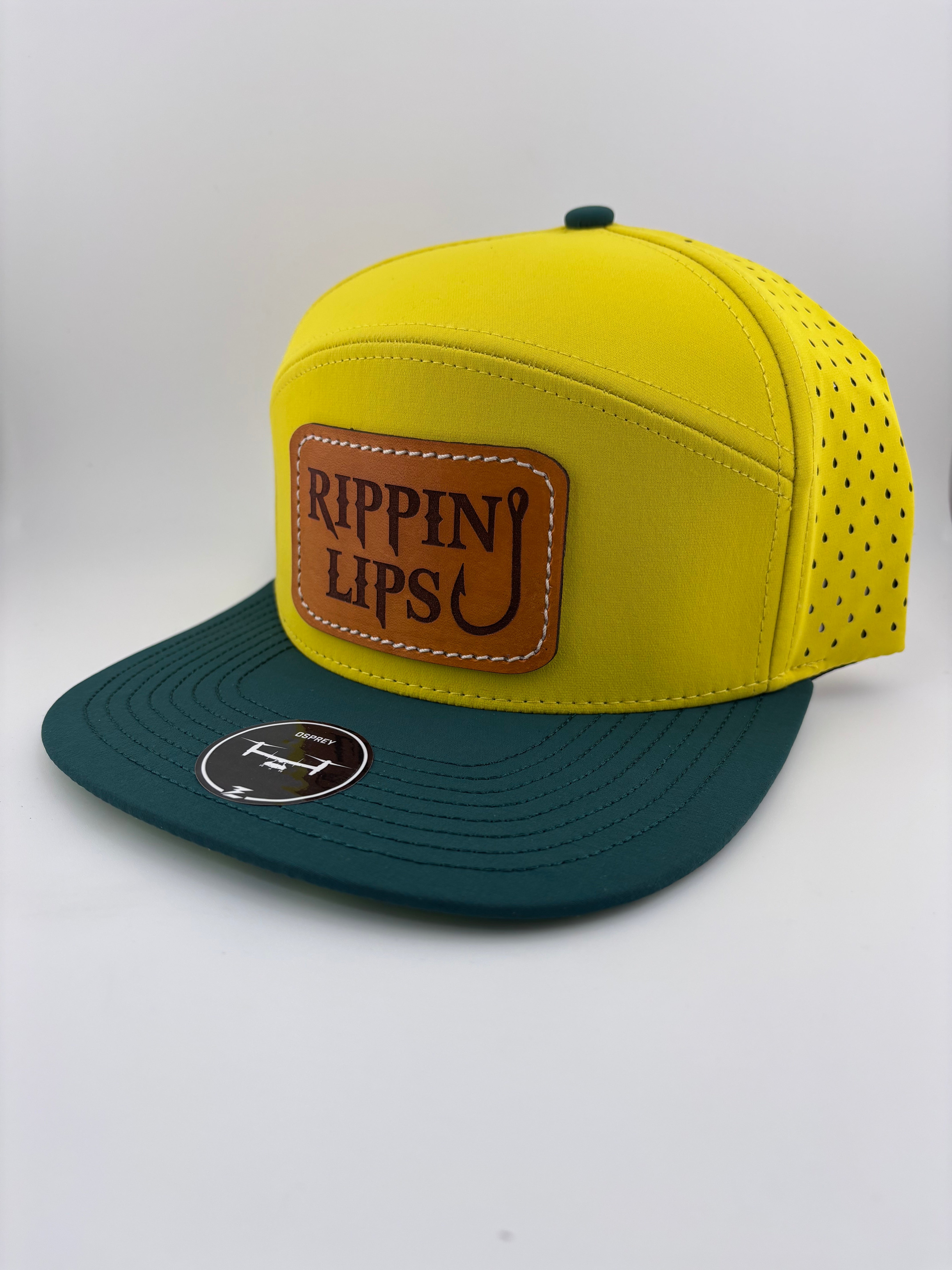 Leather Patch Hat-Rippin Lips-Highline 7 panel