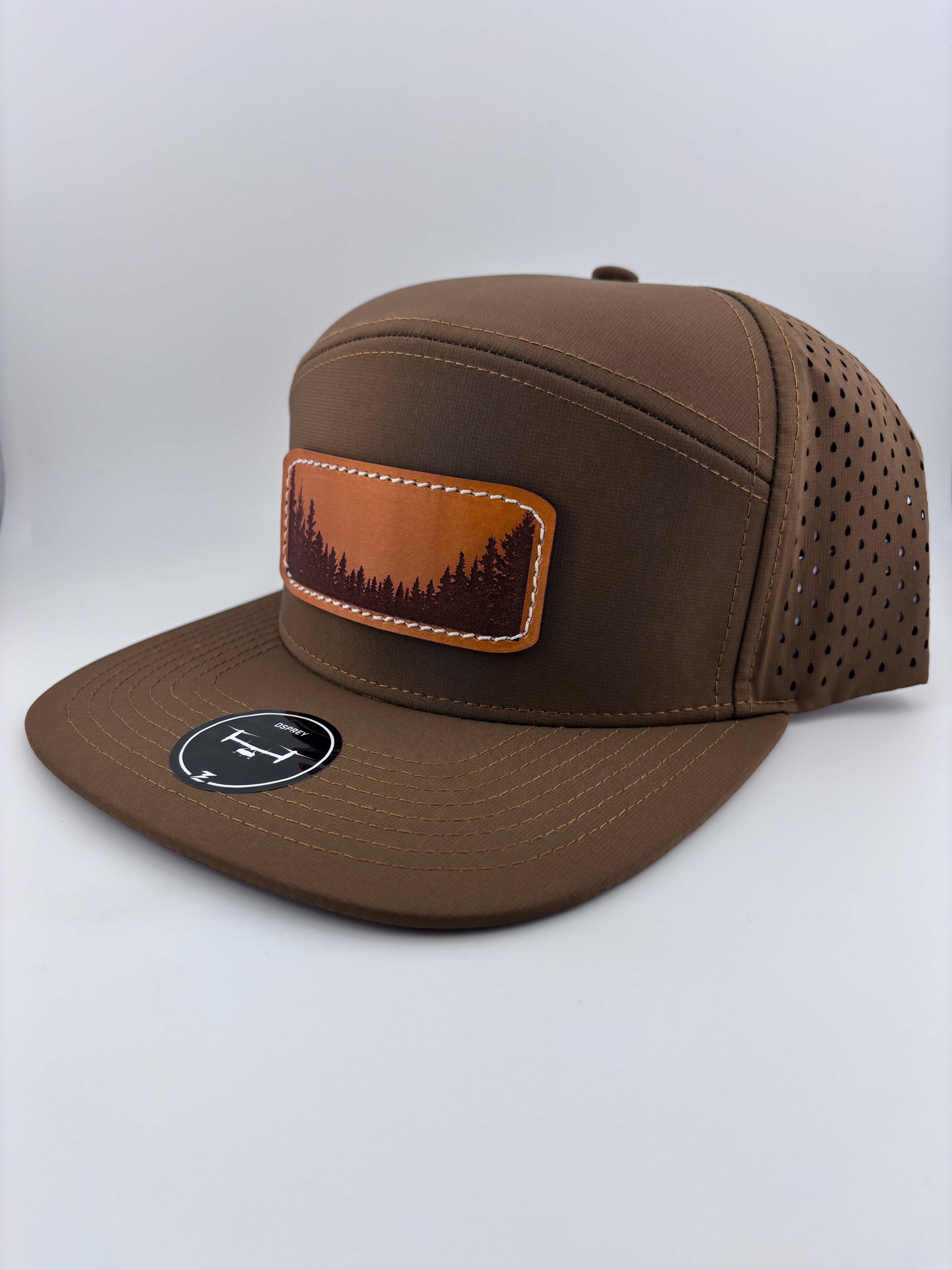 Leather Patch Hat-Timberline-Highline 7 panel