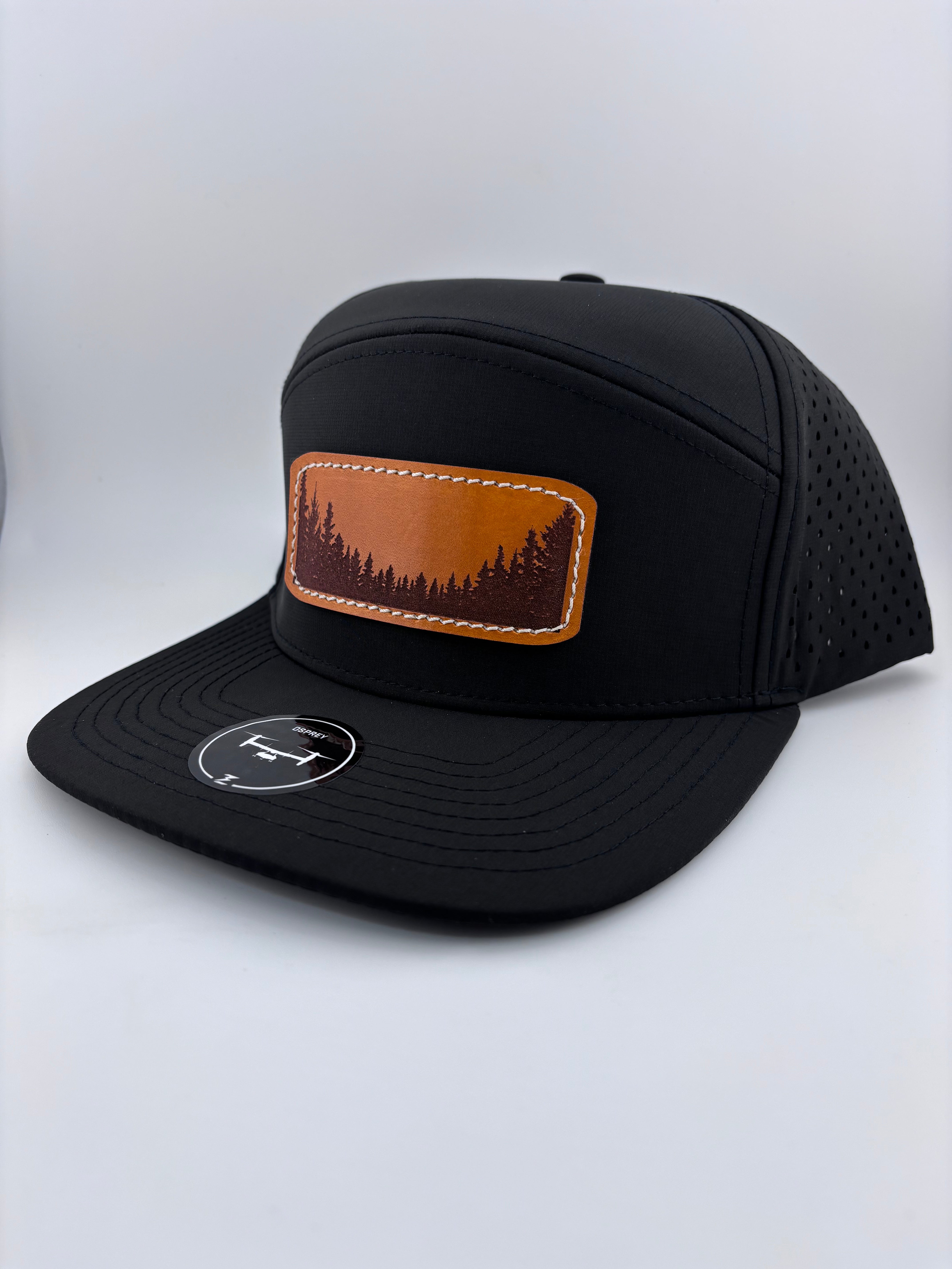 Leather Patch Hat-Timberline-Highline 7 panel