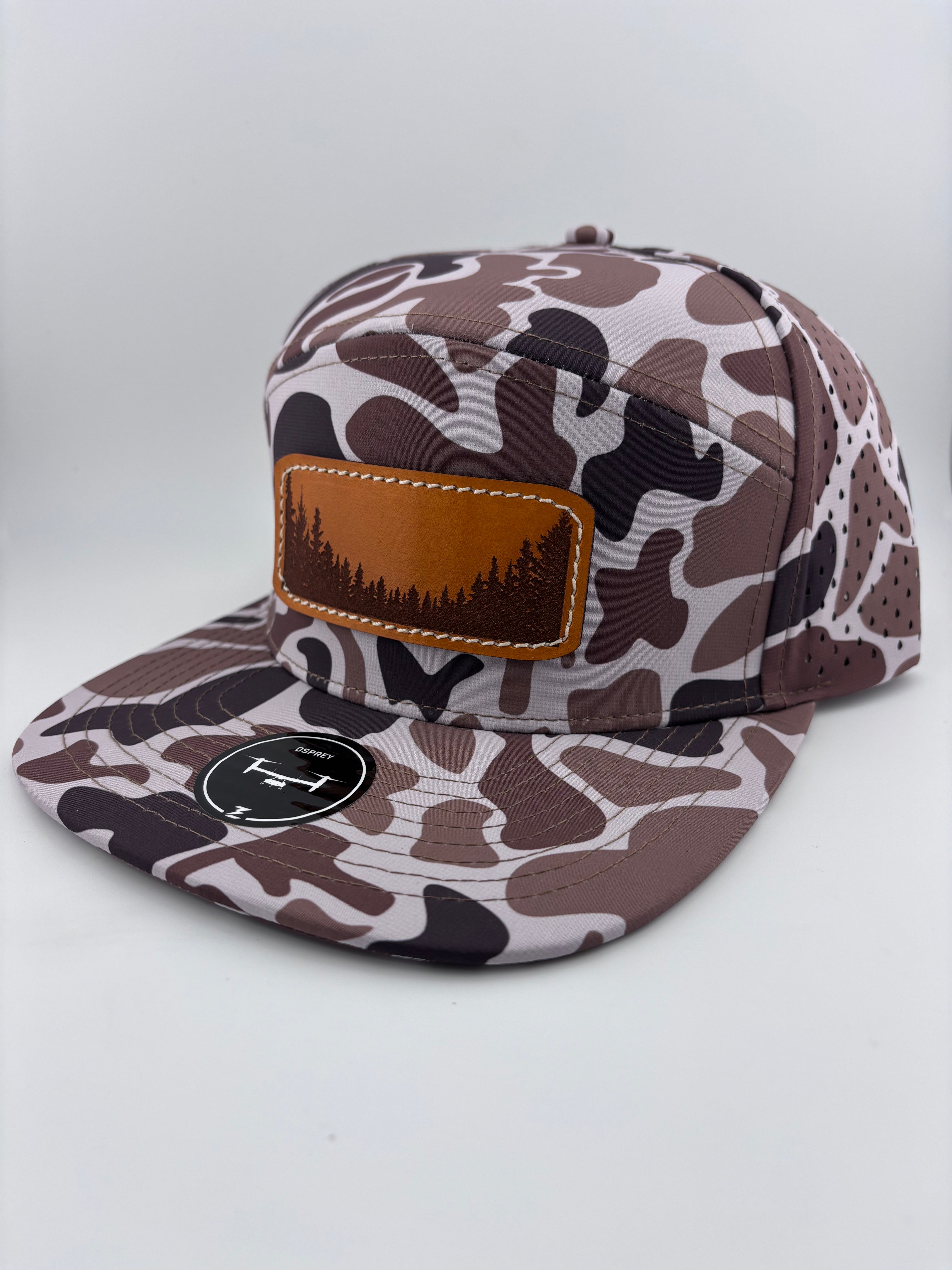 Leather Patch Hat-Timberline-Highline 7 panel