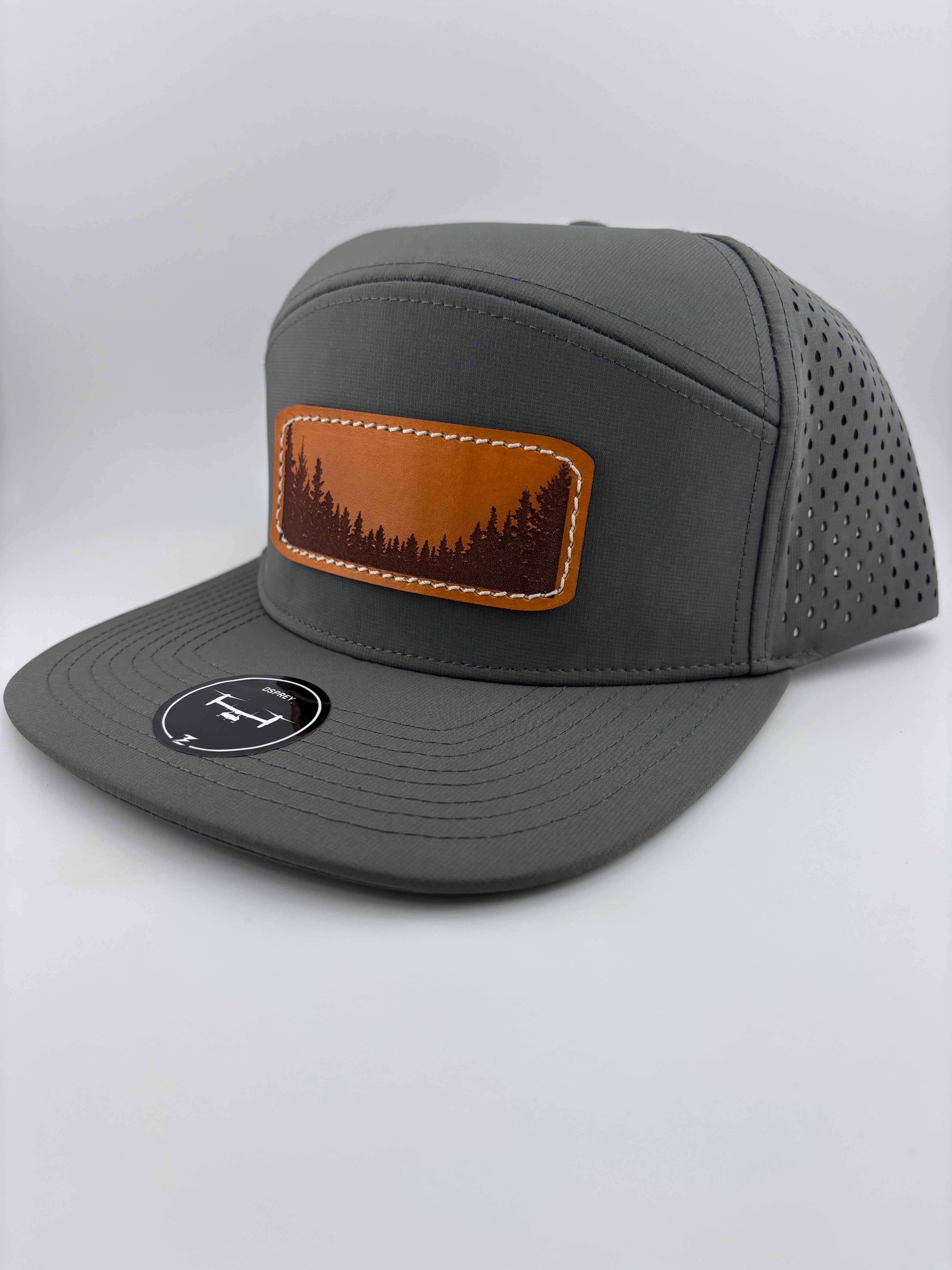 Leather Patch Hat-Timberline-Highline 7 panel