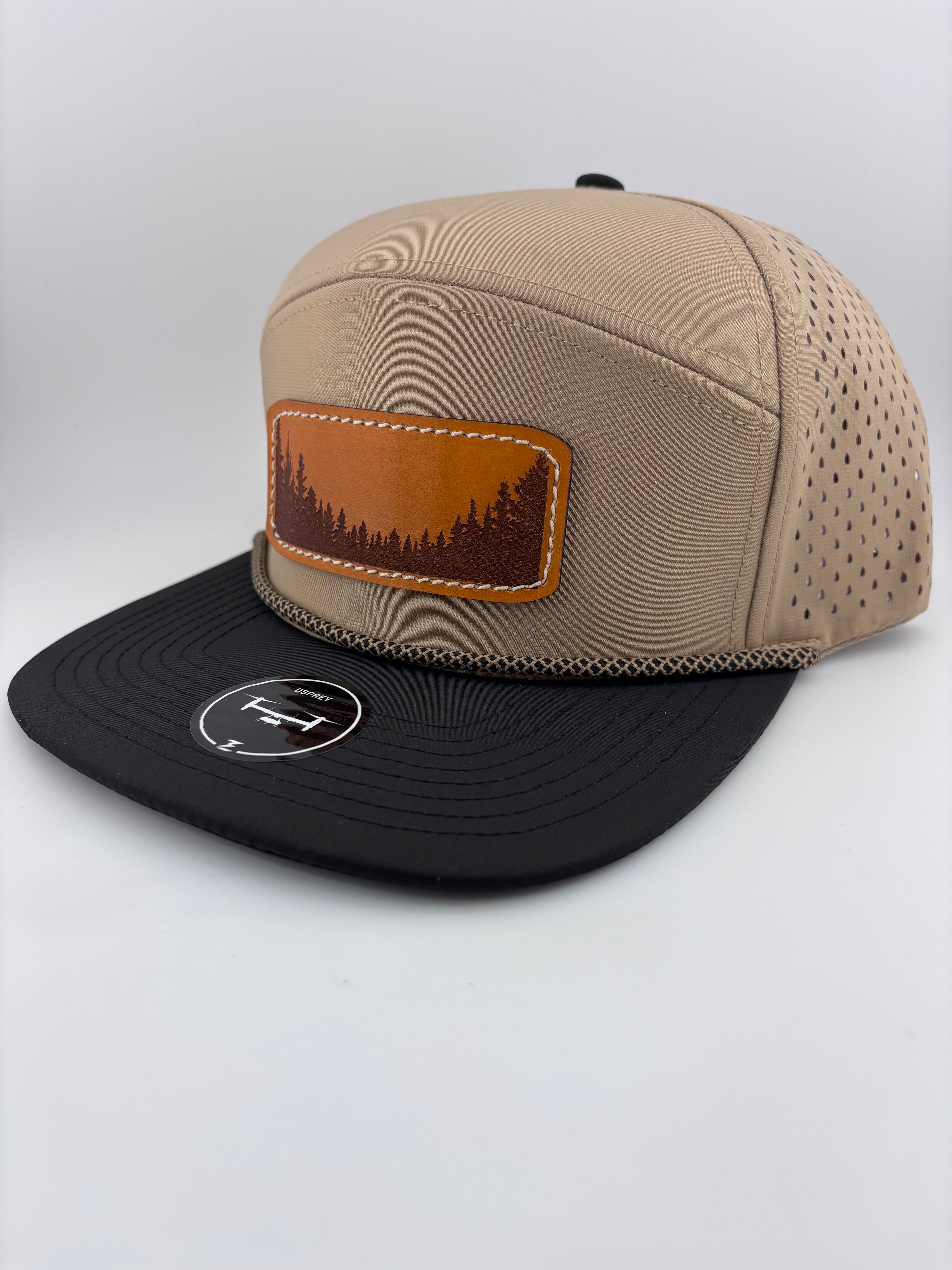 Leather Patch Hat-Timberline-Highline 7 panel